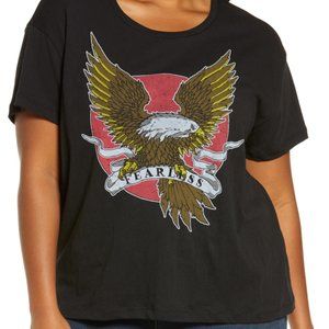 Chaser Eagle Fearless Graphic Tee Shirt Black